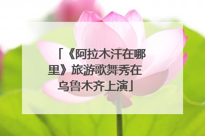 《阿拉木汗在哪里》旅游歌舞秀在乌鲁木齐上演