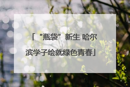 “瓶袋”新生 哈尔滨学子绘就绿色青春