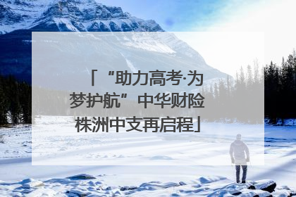 “助力高考·为梦护航”中华财险株洲中支再启程