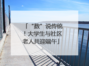 “数”说传统！大学生与社区老人共迎端午