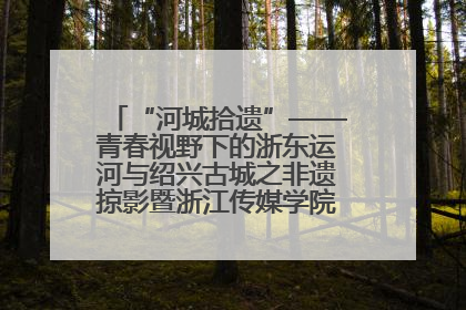 “河城拾遗”——青春视野下的浙东运河与绍兴古城之非遗掠影暨浙江传媒学院小学期来绍