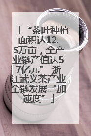 “茶叶种植面积达12.5万亩，全产业链产值达57亿元” 浙江武义茶产业全链发展“加速度”