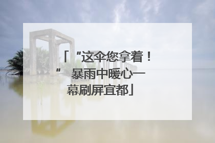 “这伞您拿着！” 暴雨中暖心一幕刷屏宜都