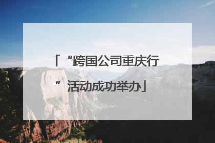 “跨国公司重庆行”活动成功举办