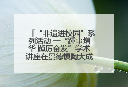 “非遗进校园”系列活动 一“踵事增华 踔厉奋发”学术讲座在景德镇陶大成功举办（图）