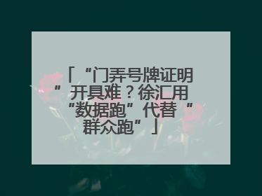 “门弄号牌证明”开具难？徐汇用“数据跑”代替“群众跑”