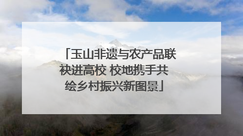 玉山非遗与农产品联袂进高校 校地携手共绘乡村振兴新图景