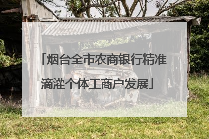 烟台全市农商银行精准滴灌个体工商户发展