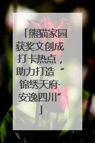 熊猫家园获奖文创成打卡热点，助力打造“锦绣天府·安逸四川”