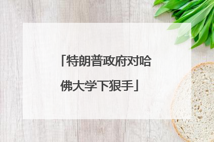 特朗普政府对哈佛大学下狠手