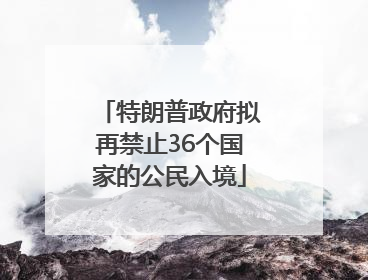 特朗普政府拟再禁止36个国家的公民入境