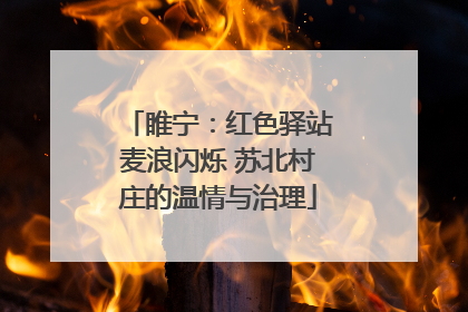 睢宁：红色驿站麦浪闪烁 苏北村庄的温情与治理