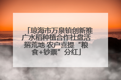 琼海市万泉镇创新推广水稻种植合作社盘活撂荒地 农户喜提“粮食+钞票”分红