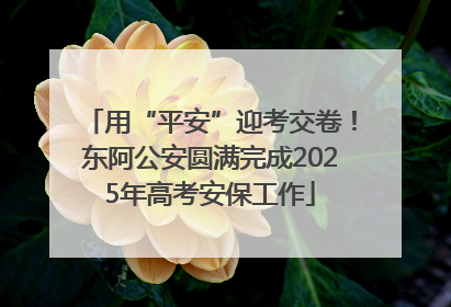 用“平安”迎考交卷！东阿公安圆满完成2025年高考安保工作