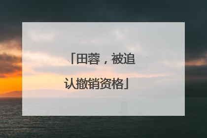 田蓉，被追认撤销资格