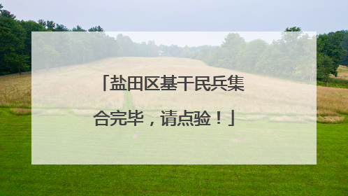 盐田区基干民兵集合完毕，请点验！