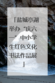 盐城亭湖举办“庆六一”中小学生红色文化书法作品展