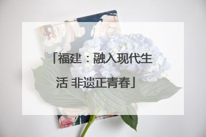 福建：融入现代生活 非遗正青春