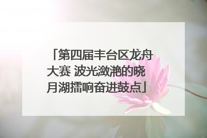 第四届丰台区龙舟大赛 波光潋滟的晓月湖擂响奋进鼓点