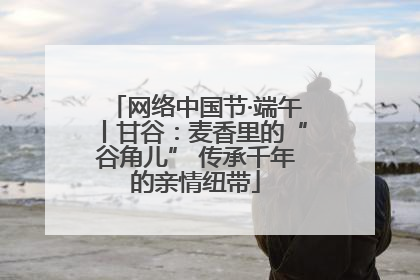 网络中国节·端午丨甘谷：麦香里的“谷角儿” 传承千年的亲情纽带