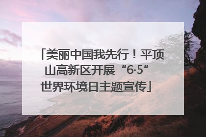 美丽中国我先行！平顶山高新区开展“6·5”世界环境日主题宣传