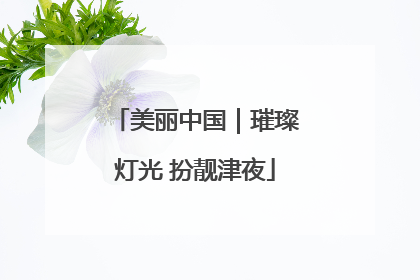 美丽中国｜璀璨灯光 扮靓津夜