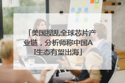 美国搅乱全球芯片产业链，分析师称中国AI生态有望出海