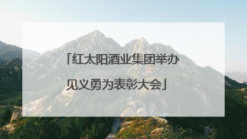 红太阳酒业集团举办见义勇为表彰大会