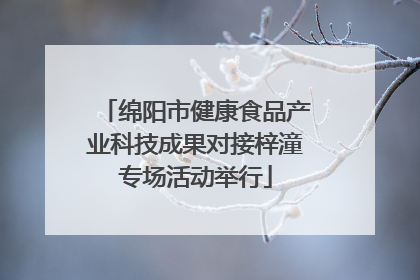 绵阳市健康食品产业科技成果对接梓潼专场活动举行