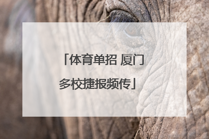 体育单招 厦门多校捷报频传
