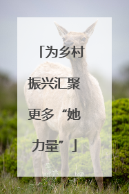 为乡村振兴汇聚更多“她力量”