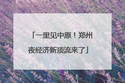 一里见中原！郑州夜经济新顶流来了