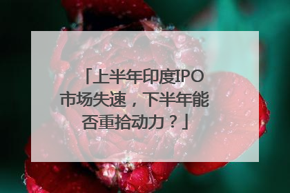 上半年印度IPO市场失速，下半年能否重拾动力？
