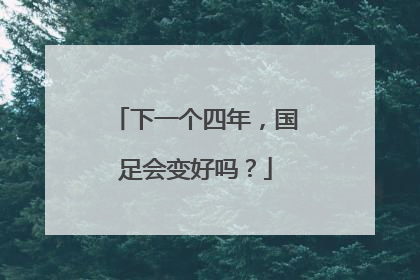 下一个四年，国足会变好吗？