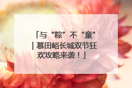 与“粽”不“童”｜慕田峪长城双节狂欢攻略来袭！