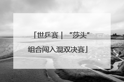 世乒赛｜“莎头”组合闯入混双决赛