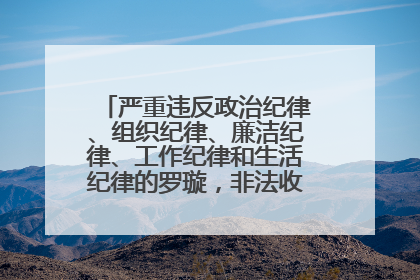 严重违反政治纪律、组织纪律、廉洁纪律、工作纪律和生活纪律的罗璇，非法收受他人巨额财物