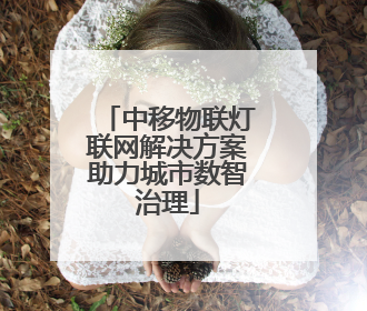 中移物联灯联网解决方案助力城市数智治理