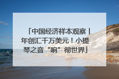 中国经济样本观察丨年创汇千万美元！小提琴之音“响”彻世界