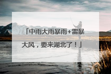 中雨大雨暴雨+雷暴大风，要来湖北了！