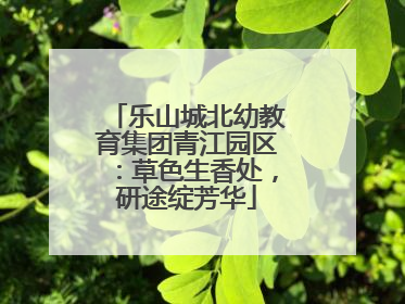 乐山城北幼教育集团青江园区：草色生香处，研途绽芳华