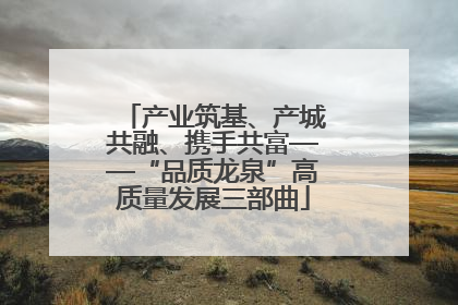 产业筑基、产城共融、携手共富——“品质龙泉”高质量发展三部曲