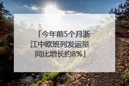 今年前5个月浙江中欧班列发运量同比增长约8%