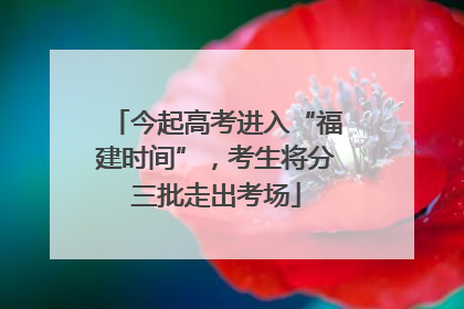 今起高考进入“福建时间”，考生将分三批走出考场