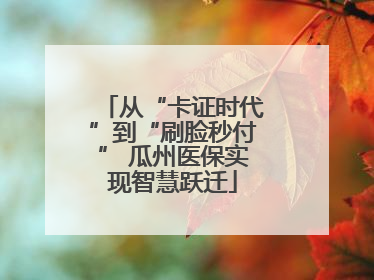 从“卡证时代”到“刷脸秒付” 瓜州医保实现智慧跃迁
