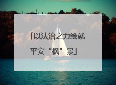 以法治之力绘就平安“枫”景