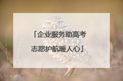 企业服务助高考 志愿护航暖人心