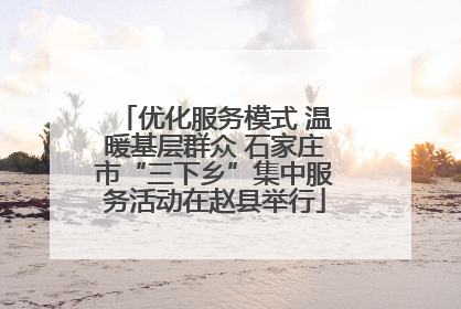 优化服务模式 温暖基层群众 石家庄市“三下乡”集中服务活动在赵县举行