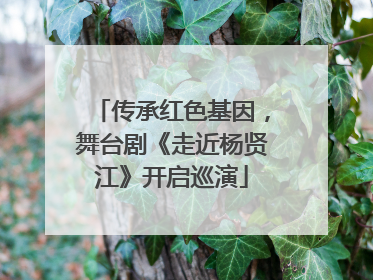 传承红色基因，舞台剧《走近杨贤江》开启巡演