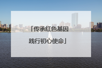 传承红色基因 践行初心使命